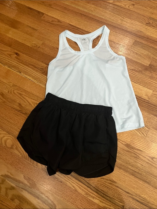Athletic Works Tops - Athletic Works Women’s Set. Mint Green Tank with Black Running Shorts Sz S EUC